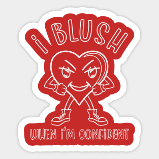 Confident Blushing (Lineal) Sticker